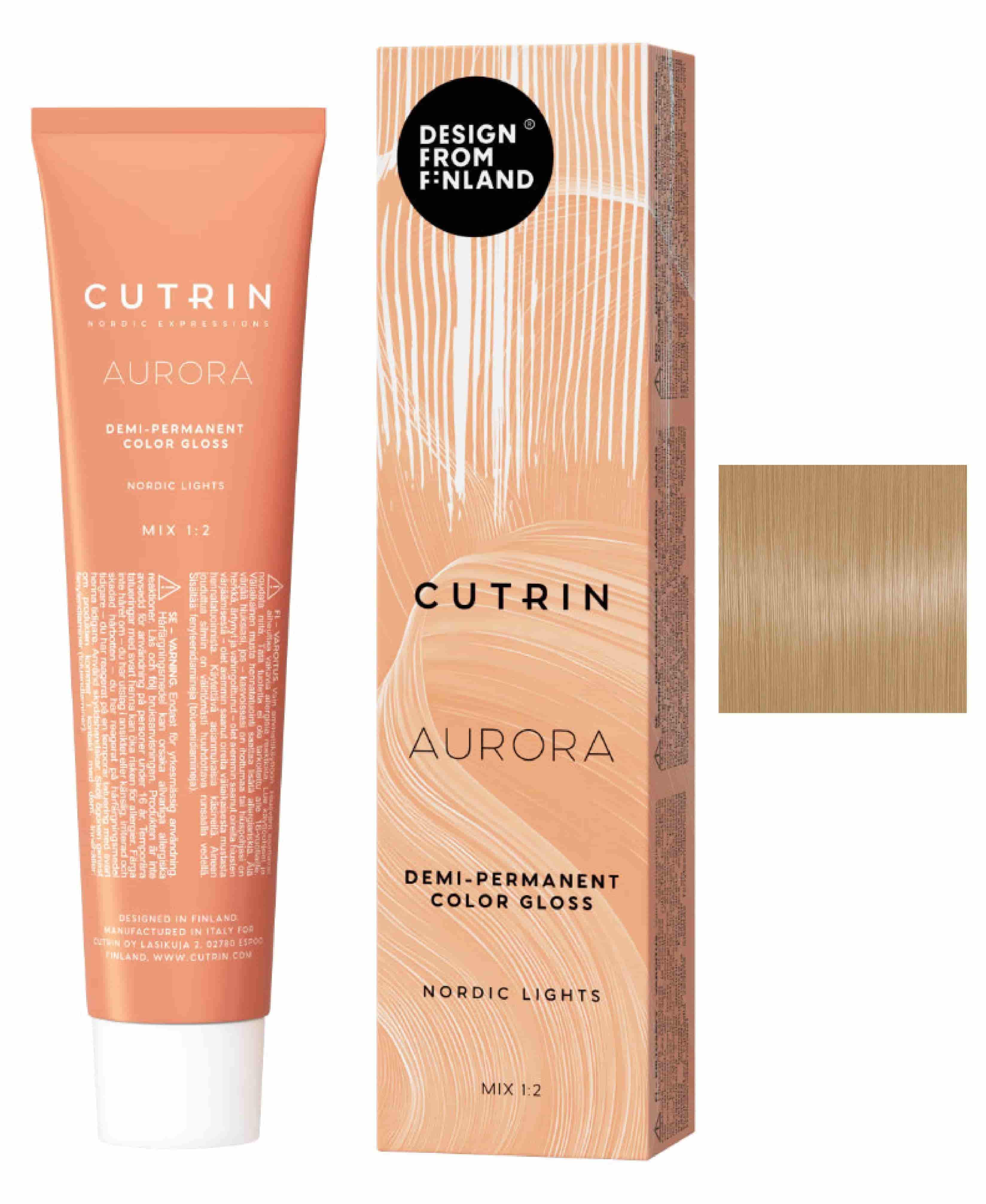 Гелева безаміачна фарба для волосся CUTRIN Aurora Nordic Lights 9.33 Golden Honey, 60 ml - 1
